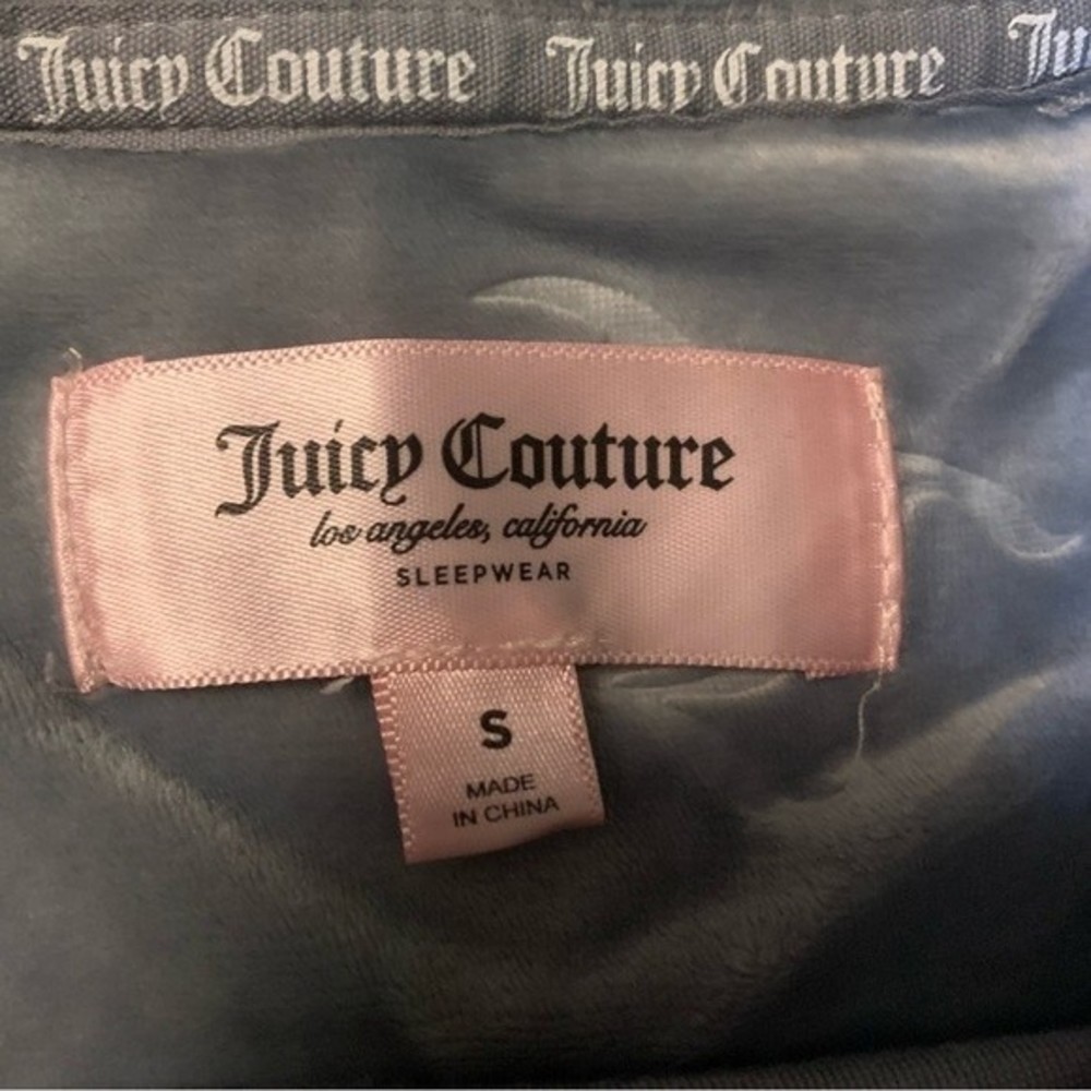 Juicy Couture Grey Velour Logo Sleepwear Sweatshirt. Size Small. - Picture 3 of 7